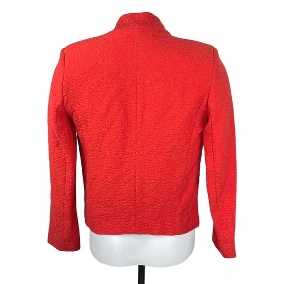 SANDRO Paris Blazer Pockets Orange Sz 36 US Small - Picture 3 of 6